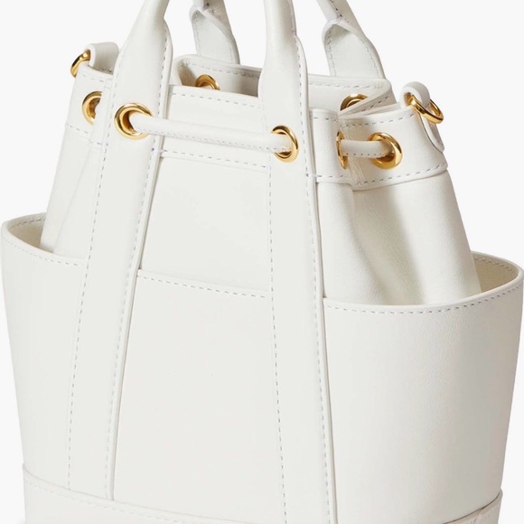 Veronica Beard Mini Goody Leather Bucket Bag in White NWT - Picture 3 of 8